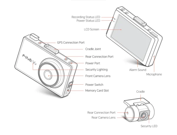 FineVu GX7000 2K dual-camera Dashcam - Image 4